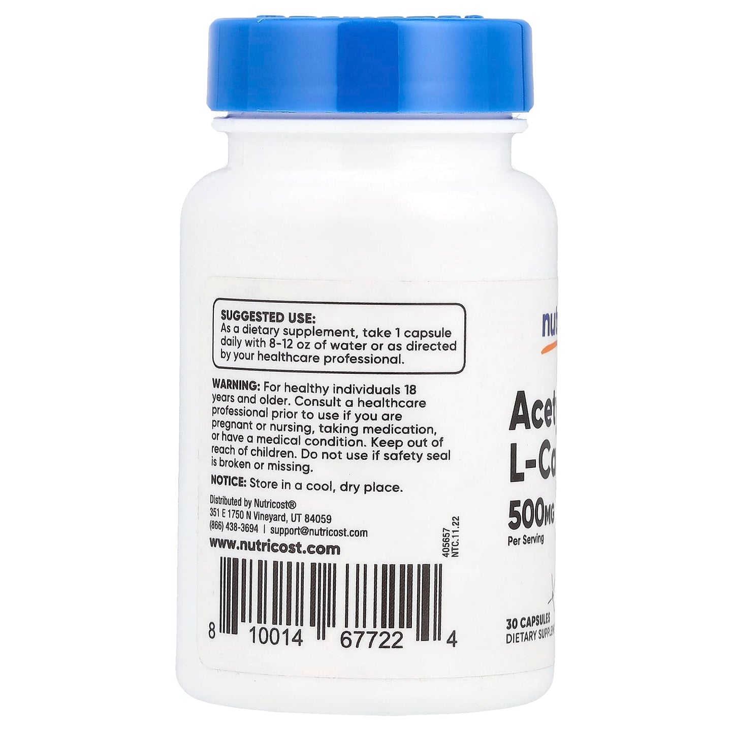 Nutricost Acetyl L-Carnitine 500mg