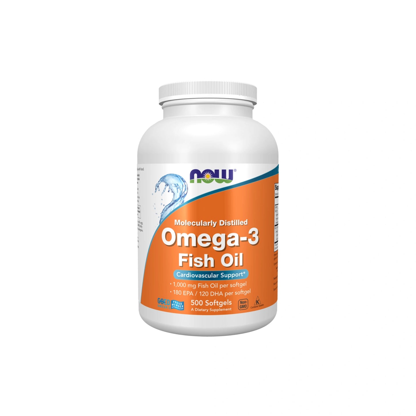 NOW Foods Omega-3 Fish Oil, 180 EPA / 120 DHA, 1000mg