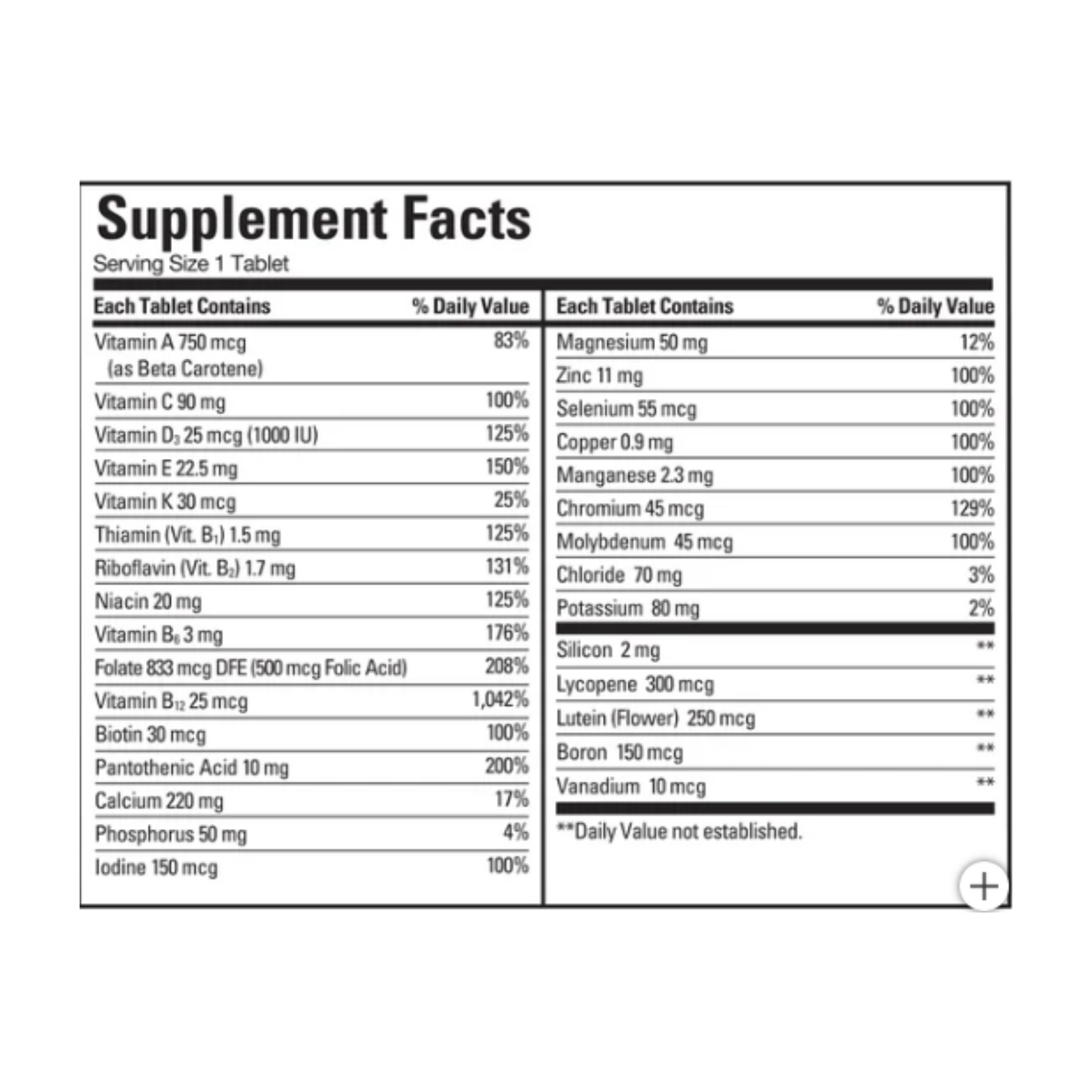 Kirkland Mature Multivitamins 50+, 400 tablets