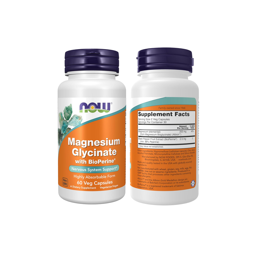 NOW Foods Magnesium Glycinate with Bioperine