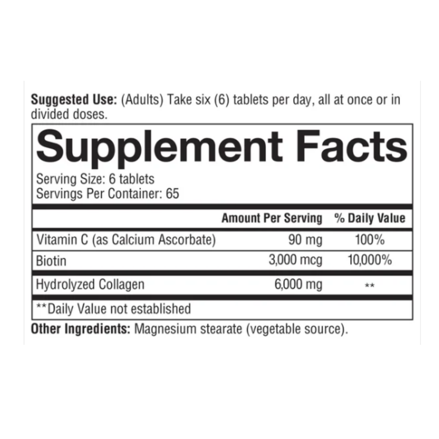 Youtheory Collagen with Biotin and Vitamin C, 390 tablets