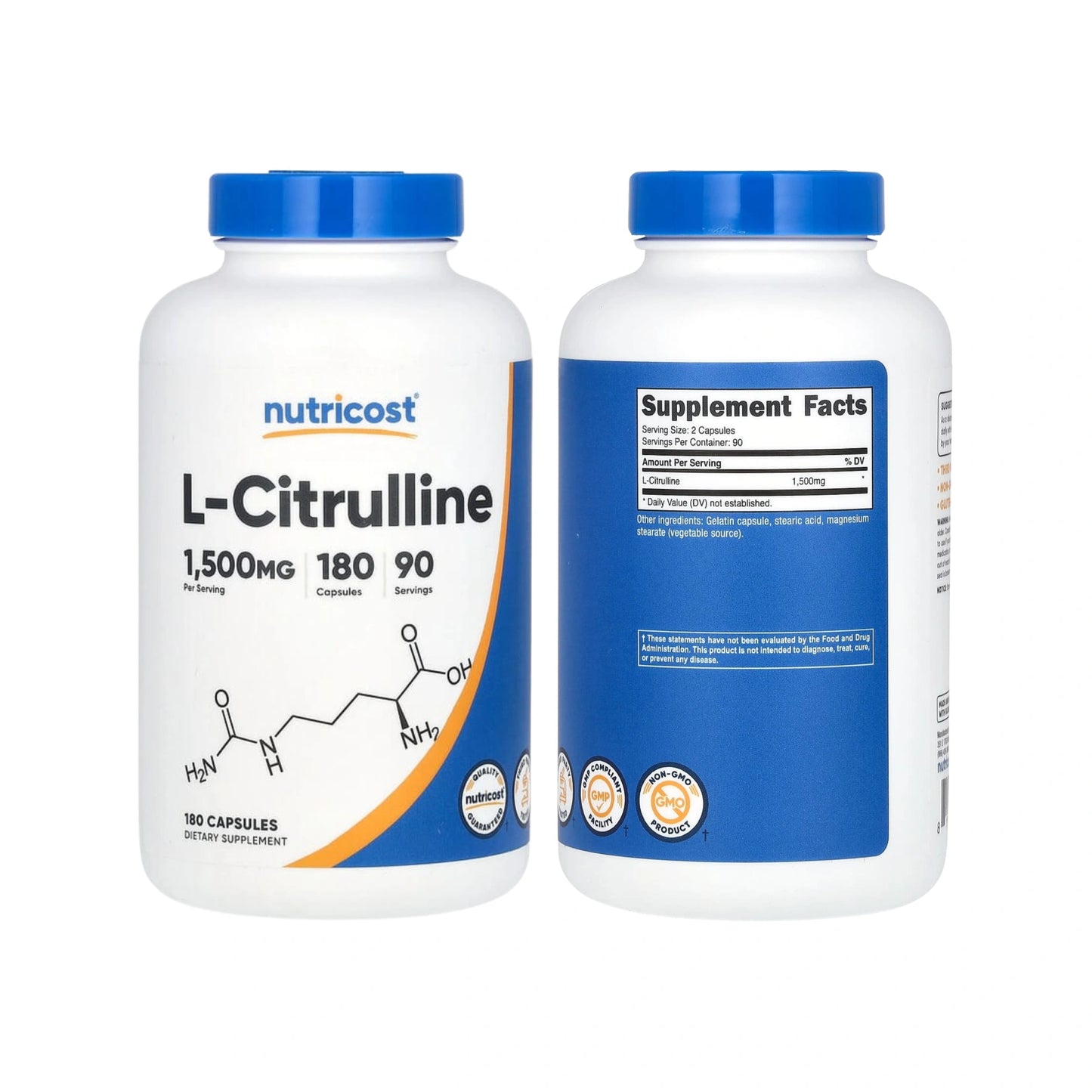 Nutricost L-Citrulline 1500mg per serving