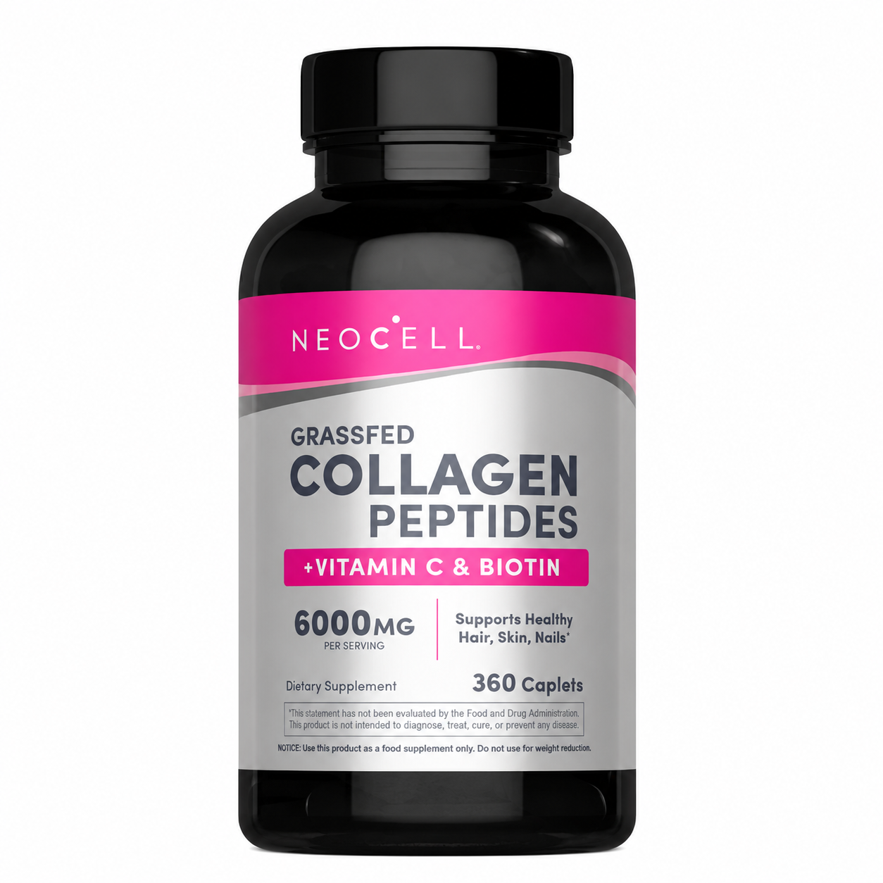 NeoCell Grassfed Collagen + Vitamin C & Biotin, 6,000mg per serving, 180/270/360