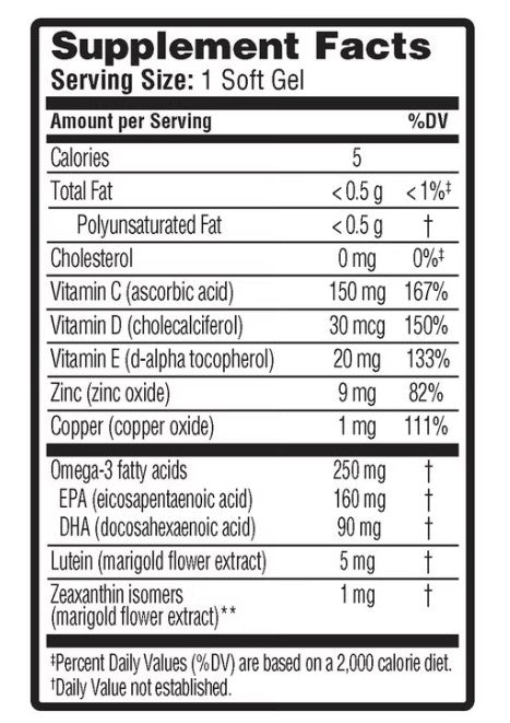 Ocuvite Adult with Lutein and Omega-3 50+, 150 mini softgels