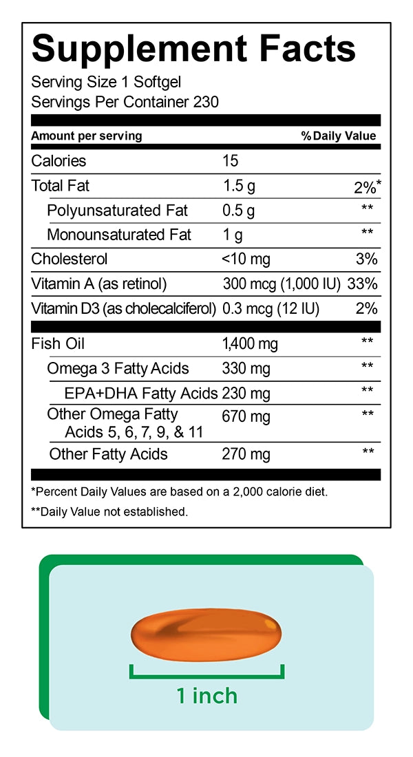 Kirkland Signature Wild Alaskan Fish Oil 1400 mg., 230 Softgels