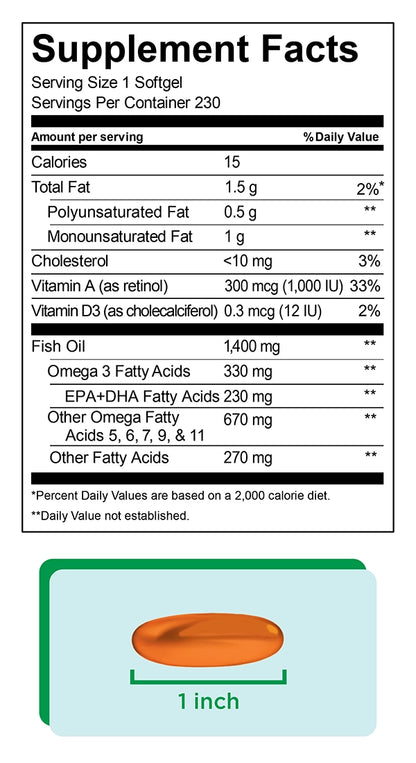 Kirkland Signature Wild Alaskan Fish Oil 1400 mg., 230 Softgels