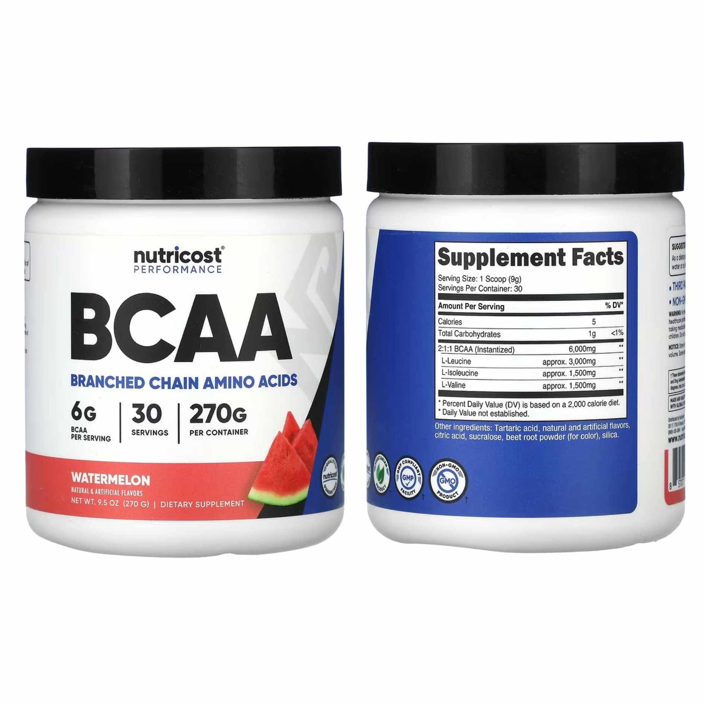 Nutricost BCAA Unflavored 180g/360g (30/60 servings)