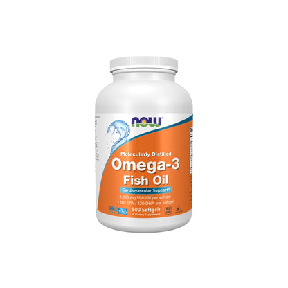 NOW Foods Omega-3 Fish Oil, 180 EPA / 120 DHA, 1000mg