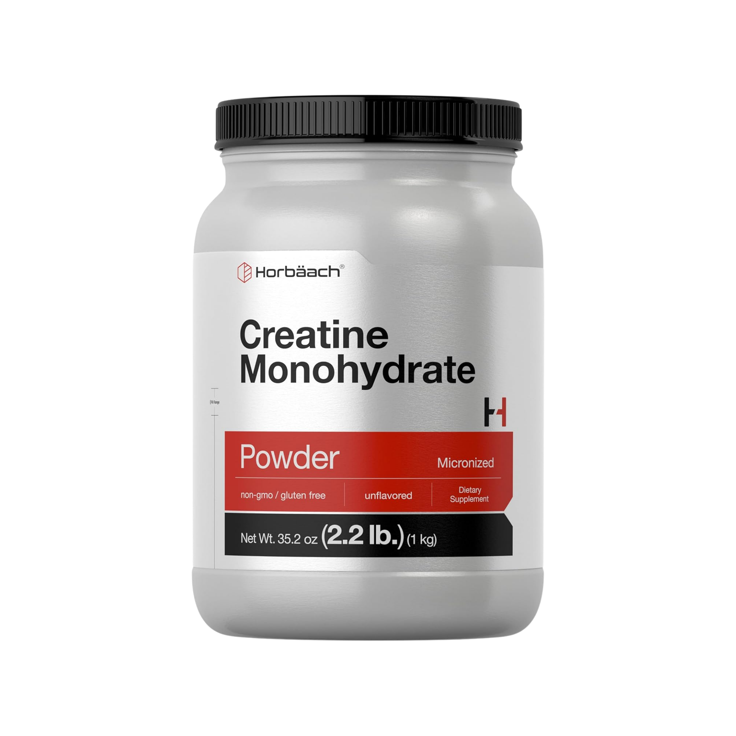 Horbaach Creatine Monohydrate 5,000mg, 1kg / 2.2lbs,