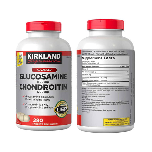 Kirkland Signature Glucosamine & Chondroitin – Joint Support Supplement for Flexibility & Comfort (280 Tablets)