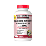 Kirkland Signature Calcium Citrate, Magnesium and Zinc, 500 Tablets