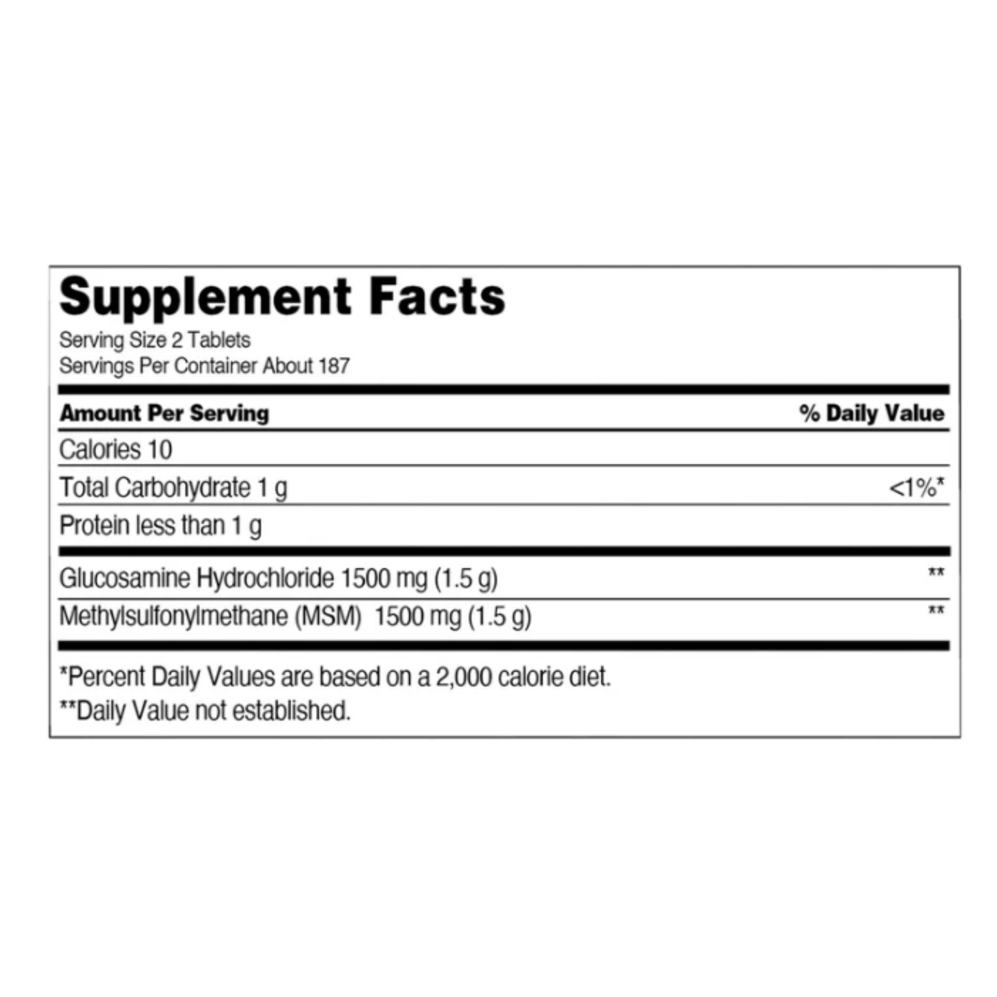 Kirkland Signature Glucosamine HCL with MSM, 375 Tablets