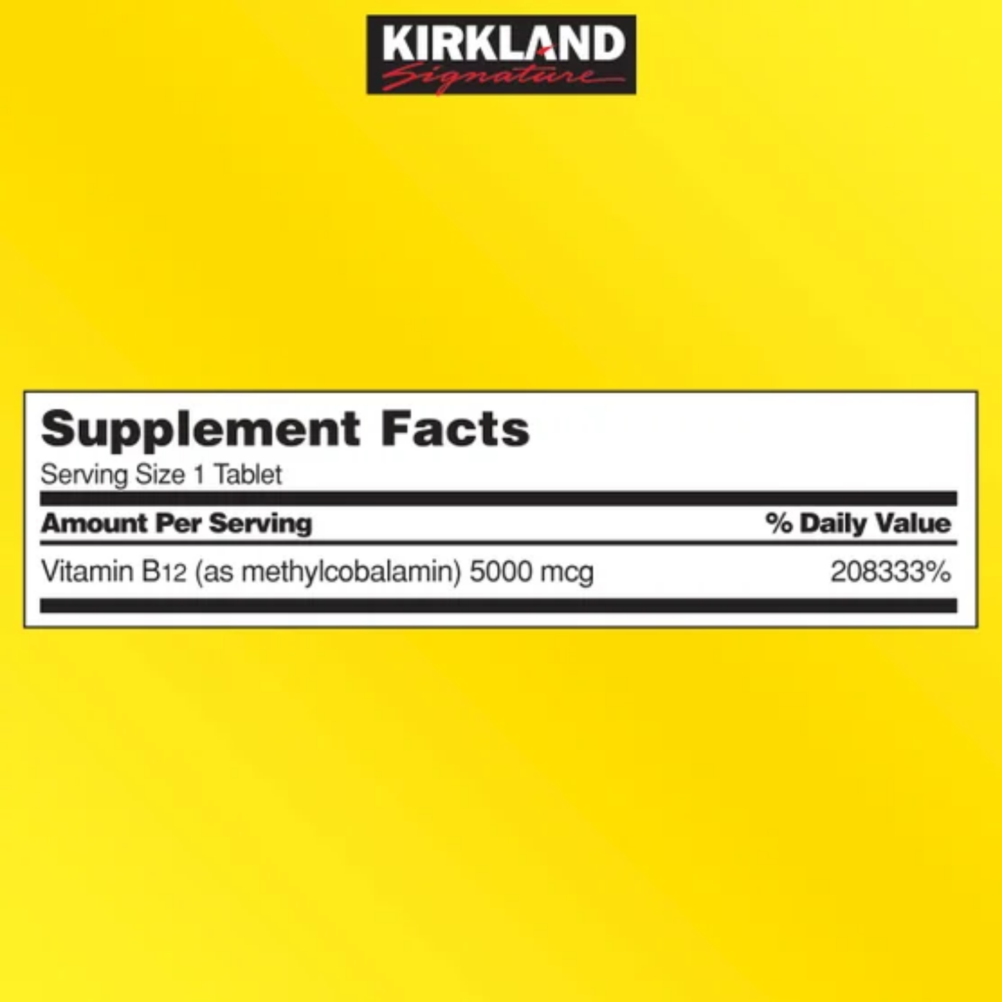 Kirkland Signature B-12 5000mcg, 300 Tablets
