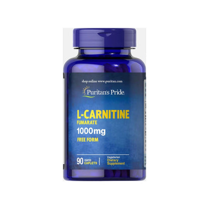 Puritan's Pride L-Carnitine Fumarate 1000mg, 90 caplets