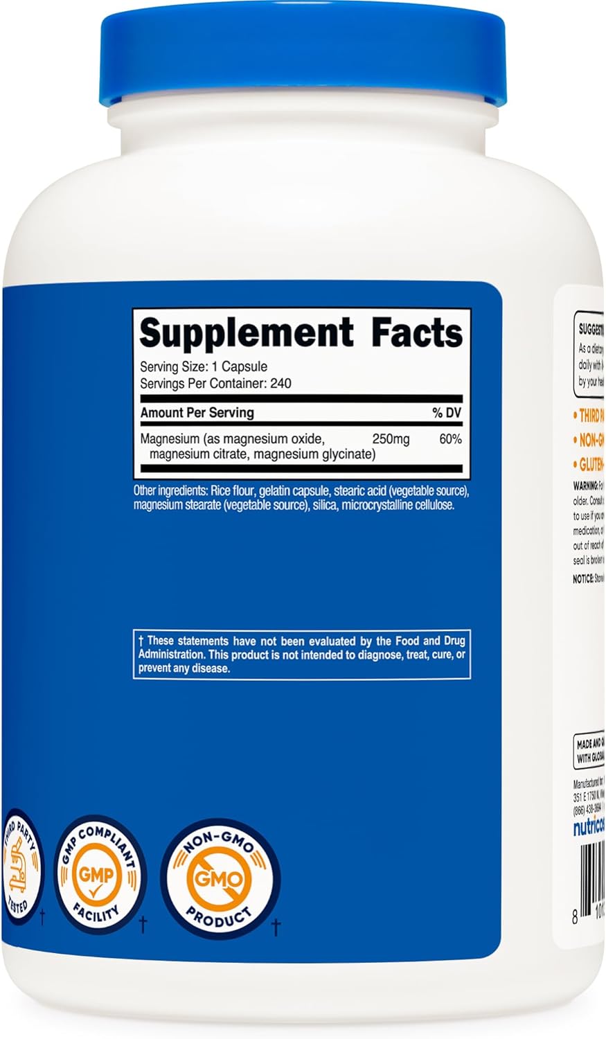 Nutricost Magnesium Complex 250mg, 240 Capsules