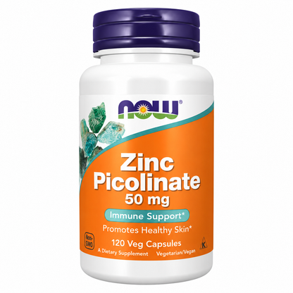 NOW Foods Zinc Picolinate 50mg 120 Veggie Capsules