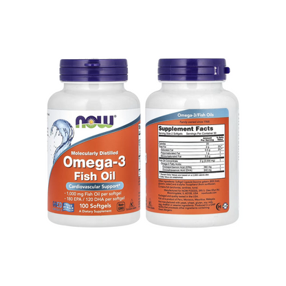 NOW Foods Omega-3 Fish Oil, 180 EPA / 120 DHA, 1000mg