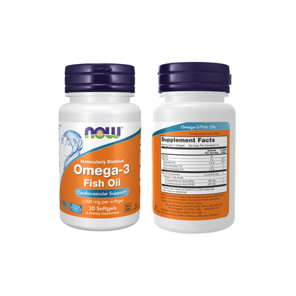 NOW Foods Omega-3 Fish Oil, 180 EPA / 120 DHA, 1000mg