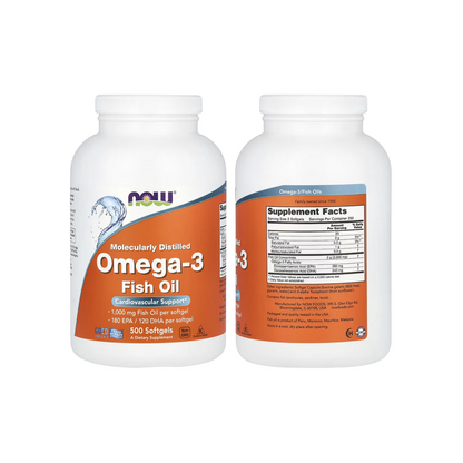 NOW Foods Omega-3 Fish Oil, 180 EPA / 120 DHA, 1000mg