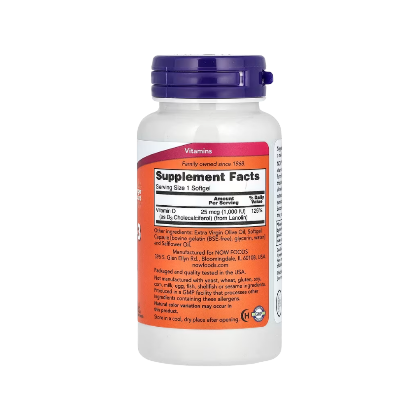 NOW Vitamin D3 1000 IU