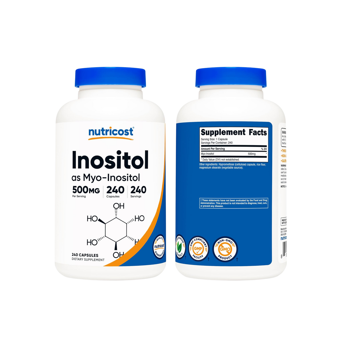 Nutricost Inositol 500mg, 240 capsules