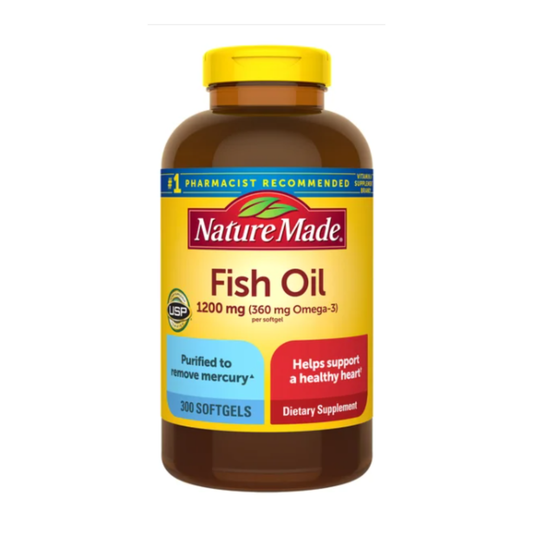 Nature Made Omega-3 Fish Oil, 1200mg, 300 softgels