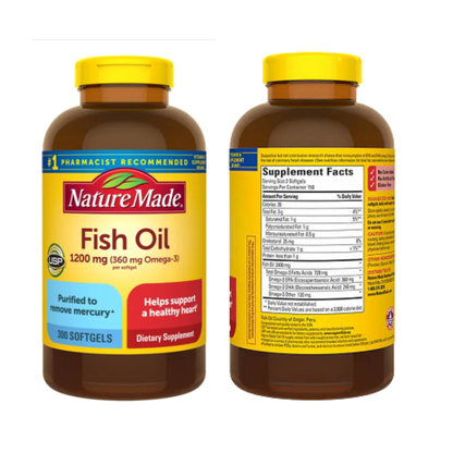Nature Made Omega-3 Fish Oil, 1200mg, 300 softgels