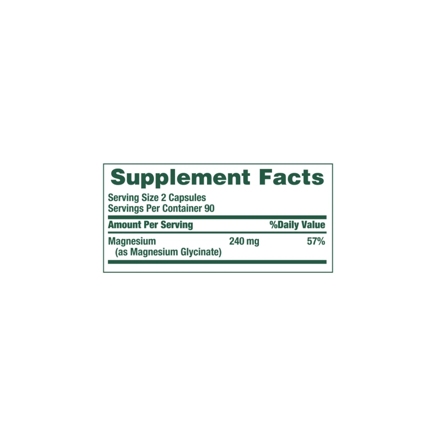 Nature's Bounty Magnesium Glycinate 240 mg, 180 Capsules
