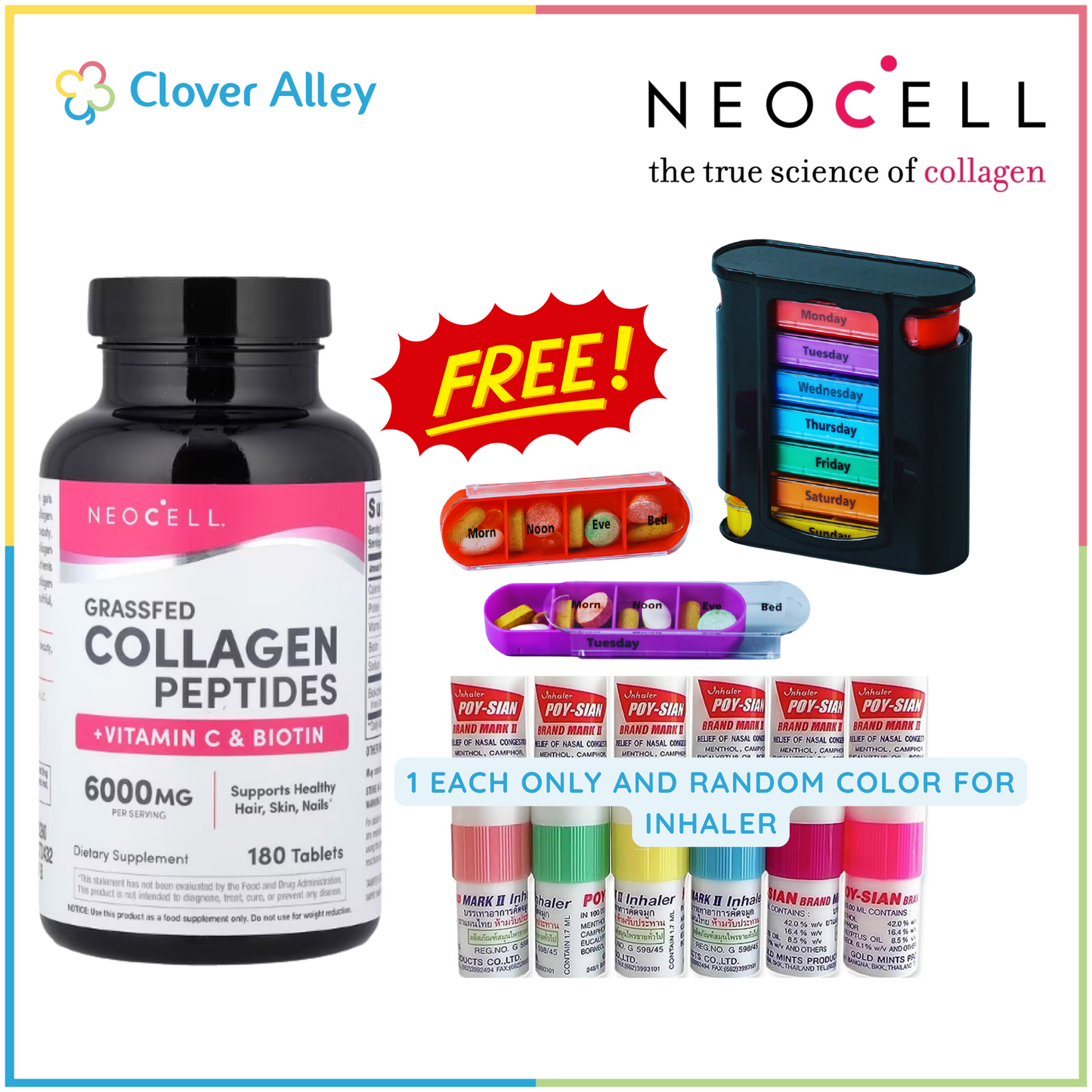 NeoCell Grassfed Collagen + Vitamin C & Biotin, 3,000mg 180/270 tablets LIMITED TIME PROMO