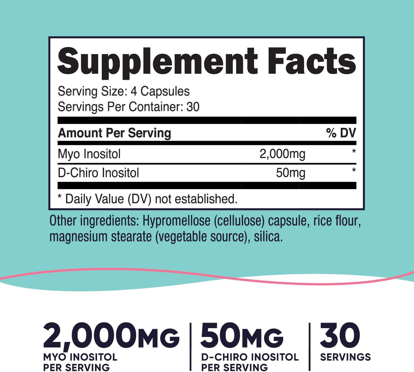 Nutricost Myo Inositol & D-Chiro Inositol 2000mg, 120 Capsules