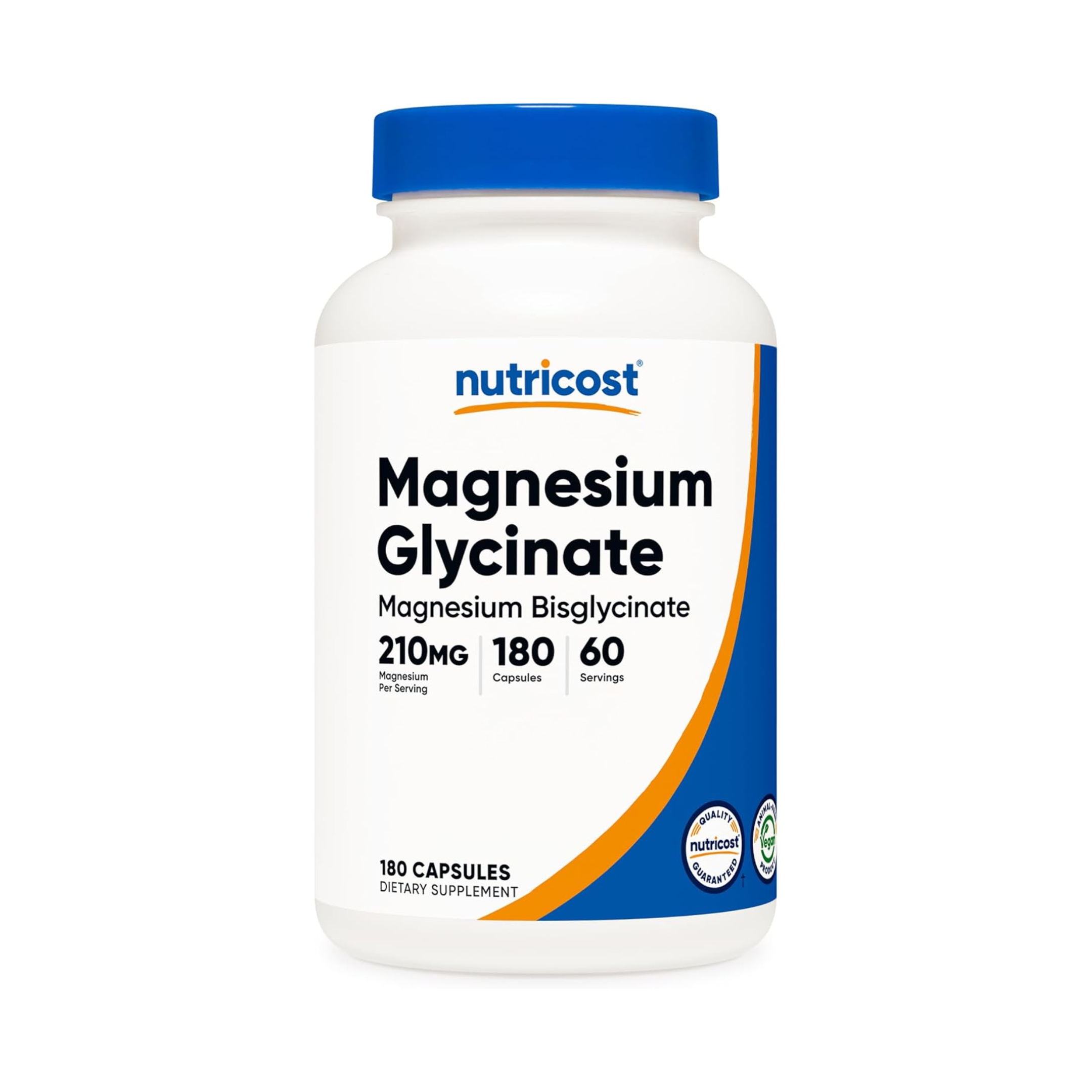 Nutricost Magnesium Glycinate 210mg per serving (90/180 capsules ...