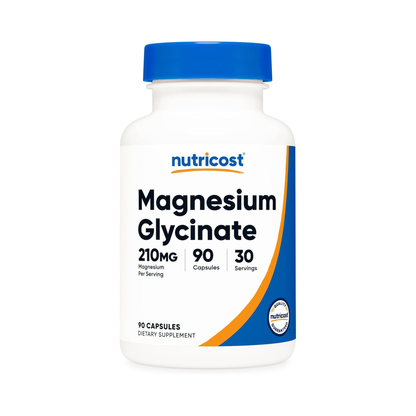 Nutricost Magnesium Glycinate 210mg per serving (90/180 capsules)