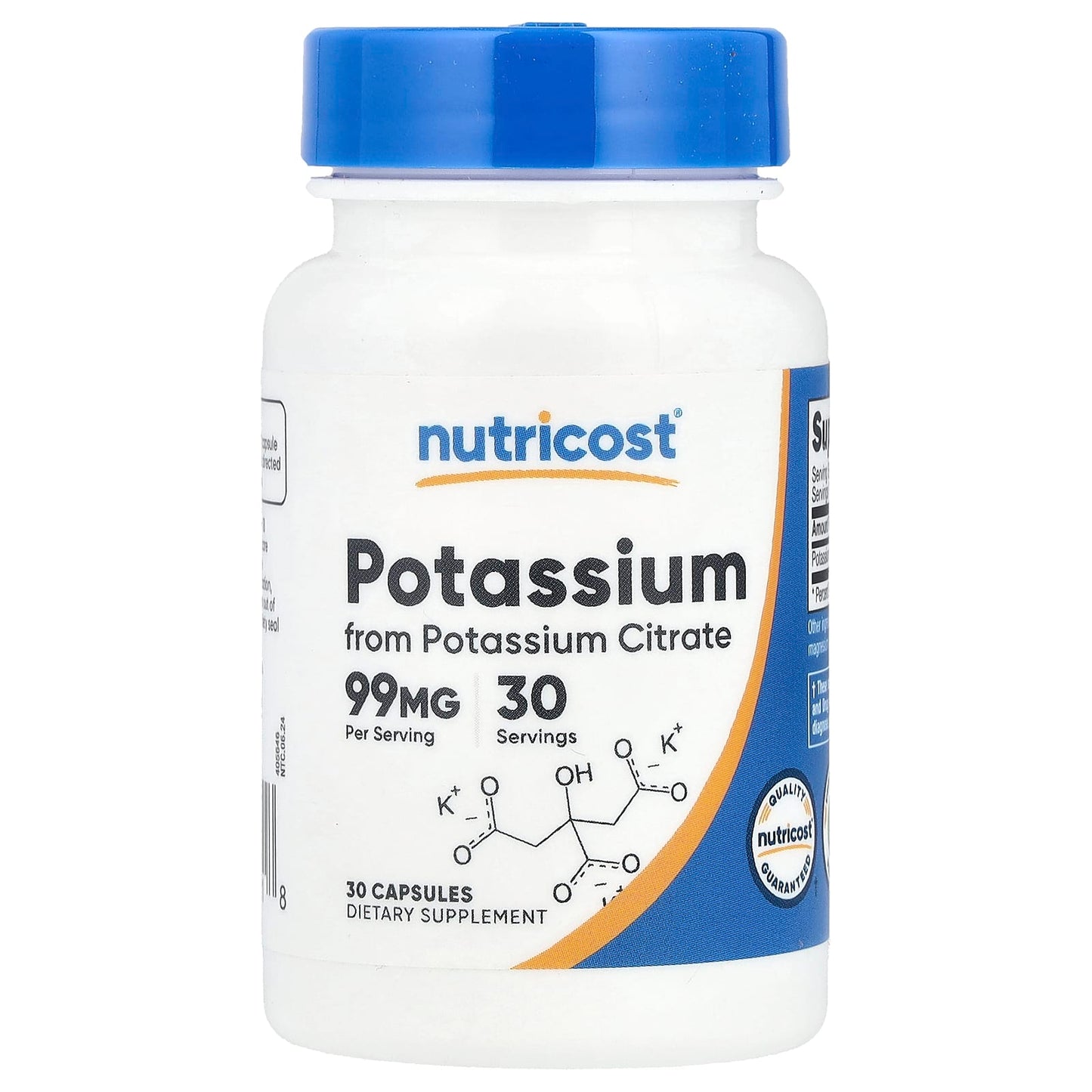 Nutricost Potassium Citrate 99mg, 30 capsules