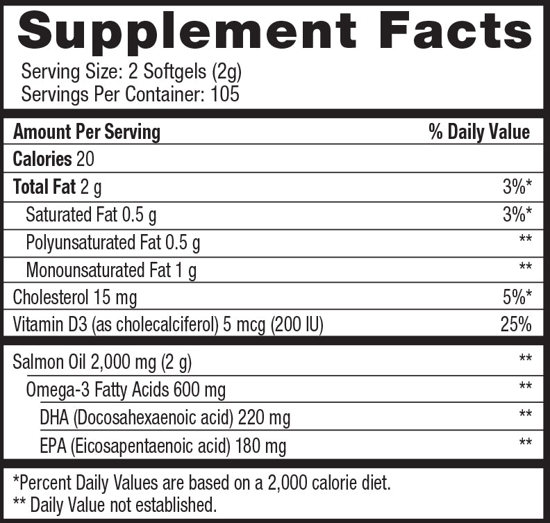 Pure Wild Alaska Salmon Oil 1000mg, 210 softgels