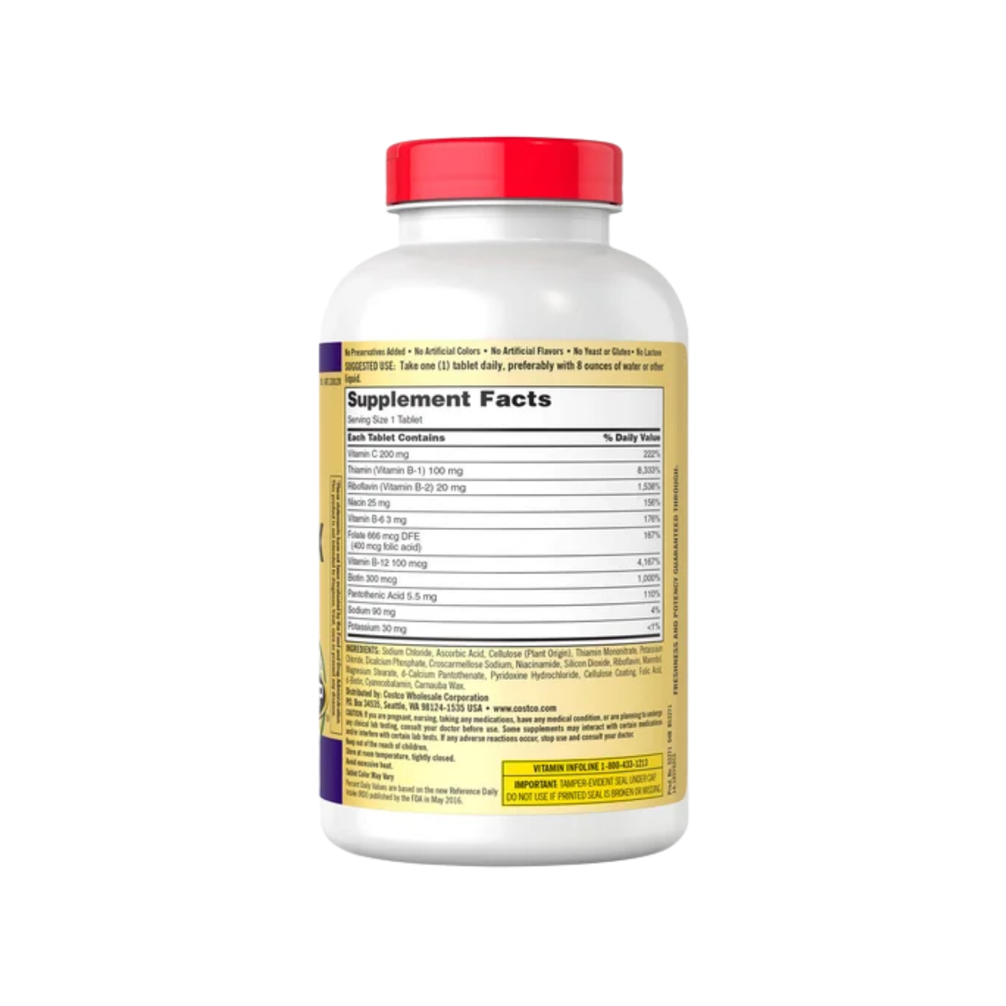 Kirkland Signature Super B-Complex 500 tablets, with Electrolytes