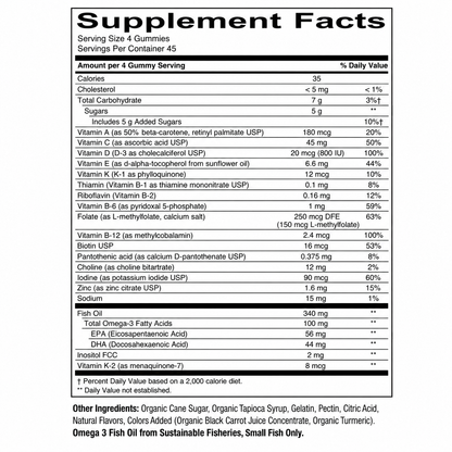 Smartypants Kids Formula Multivitamins, 180 gummies