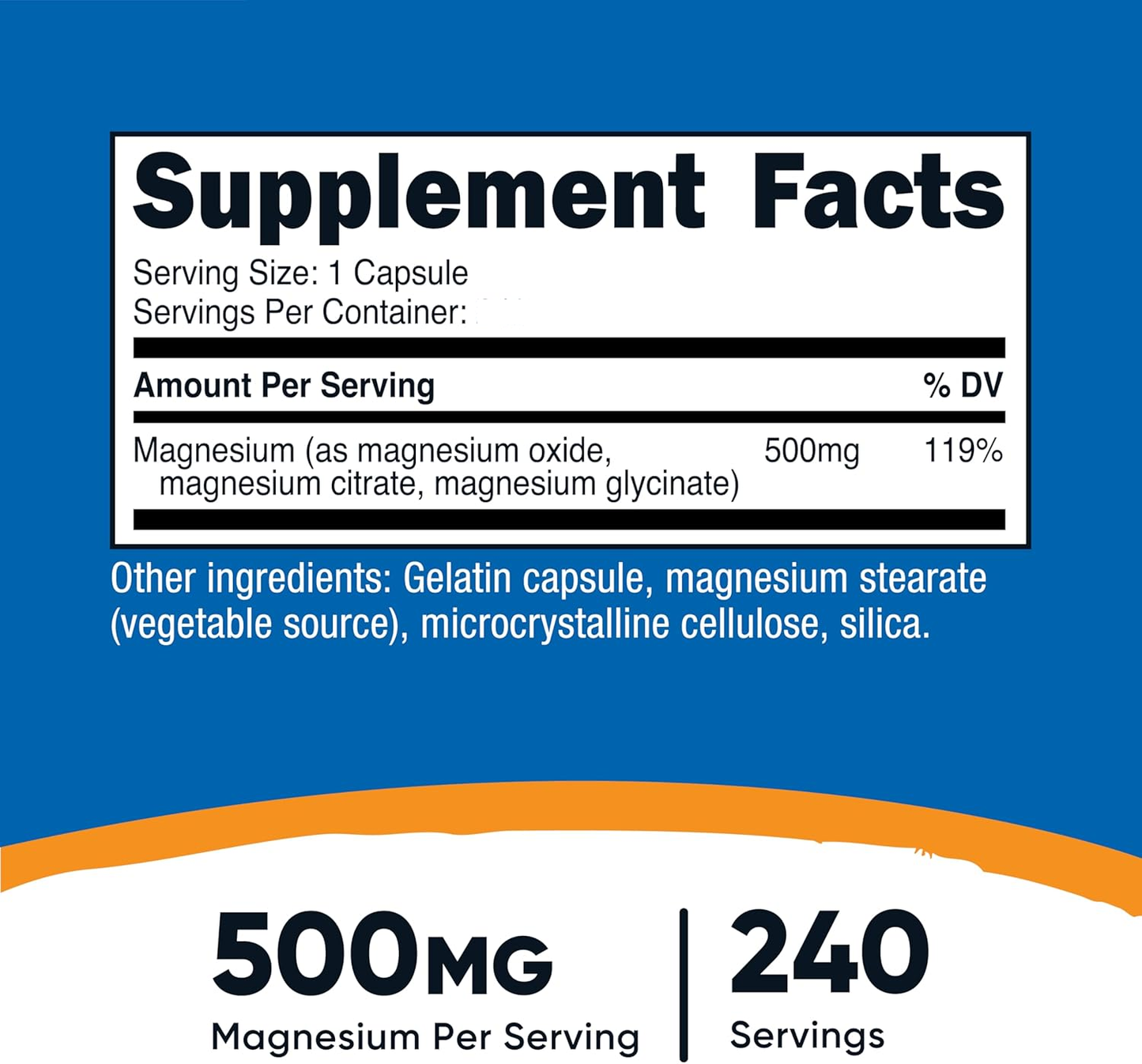 Nutricost Magnesium Complex, 500mg