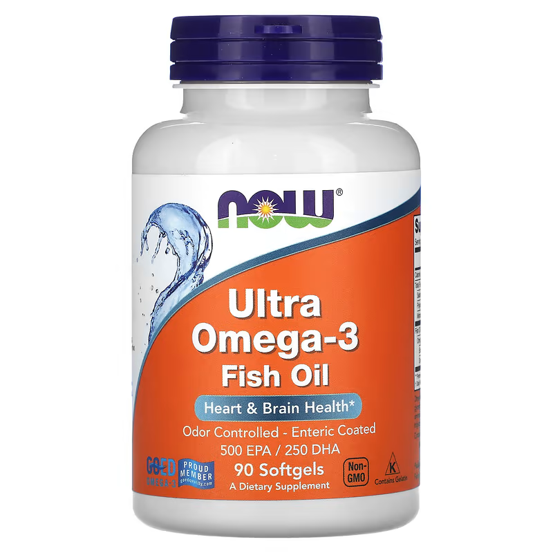 NOW Foods Ultra Omega-3 Fish Oil, 90/180 Softgels