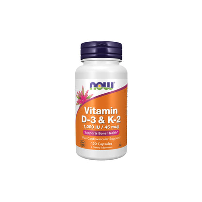 NOW Foods Vitamin D3-K2, 120 capsules