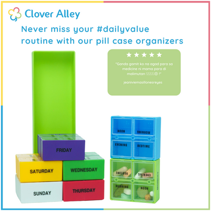 Weekly Pill Organizer, Four Times-a-Day, 1 Dispenser with Stackable AM/PM Compartments