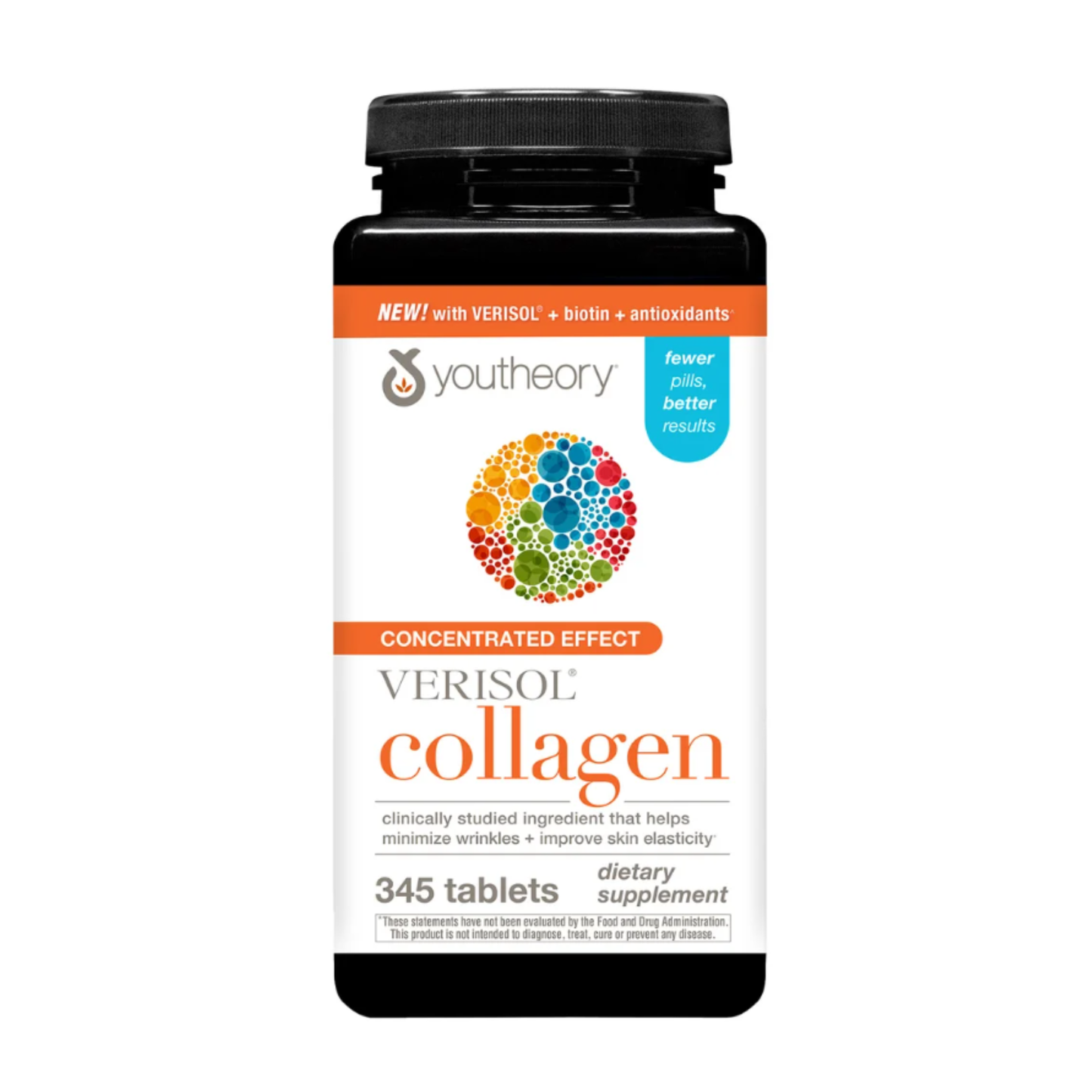Youtheory Concentrated Effect Verisol Collagen + Biotin, 345 tablets