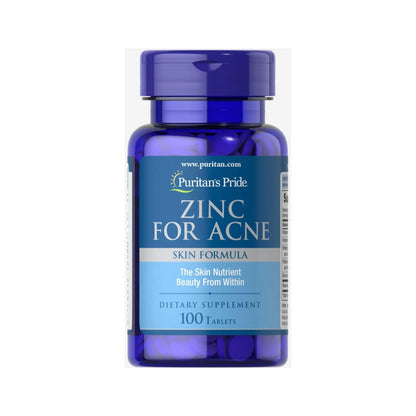 Puritan's Pride Zinc for Acne, 100 tablets