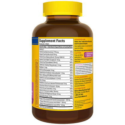 Nature Made Prenatal Multivitamins with Folic Acid + DHA 150 softgels