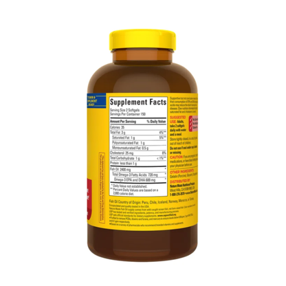 Nature Made Omega-3 Fish Oil, 1200mg, 300 softgels